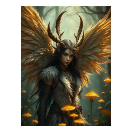 Feathered Warrior Fairy Art Perfect Poster