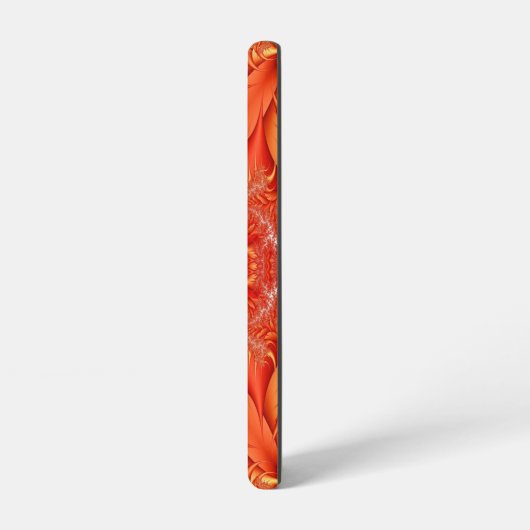 Featherfractaal ontwerp - rood samsung galaxy hoesje (Linkerkant)