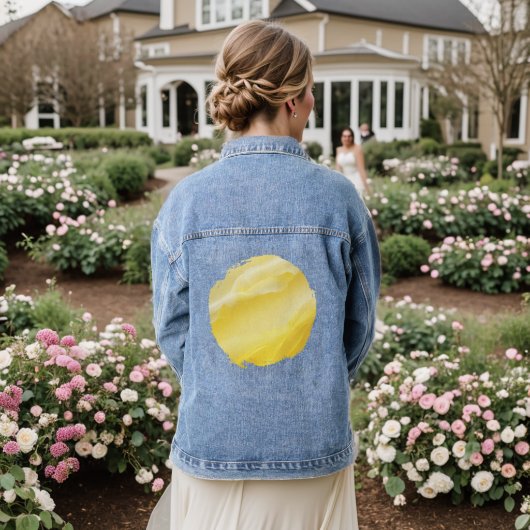 Featherlight Bloom Denim Jacket (Huwelijk Achterkant)