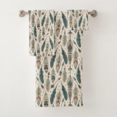 Feathers and Arrows Towel Earthy Ethnic Vibe (En situation)