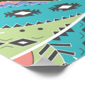 Feathers Boho Seamless Pattern. Etnische stam Poster (Hoek)