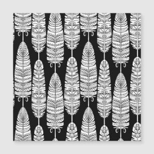 Feathers boho: zwart-wit patroon