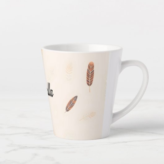 Feathers Luxury Popular Boho Collection Latte Mok (Rechts)