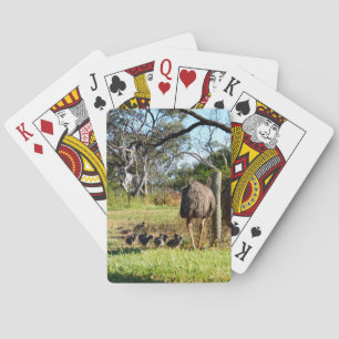 Feathers of Pride: Emu-ouders met hun kuikens Pokerkaarten