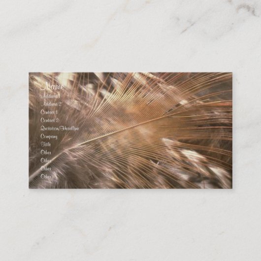Feathers-profielkaart Visitekaartje (Voorkant)