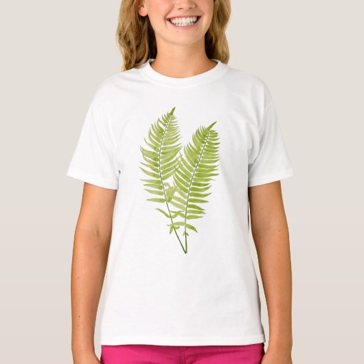 Feathery Fern op een T-shirt (Voorkant)