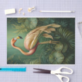 Feathery Flamingo Blush, gedempte botanische Tissuepapier (Craft)
