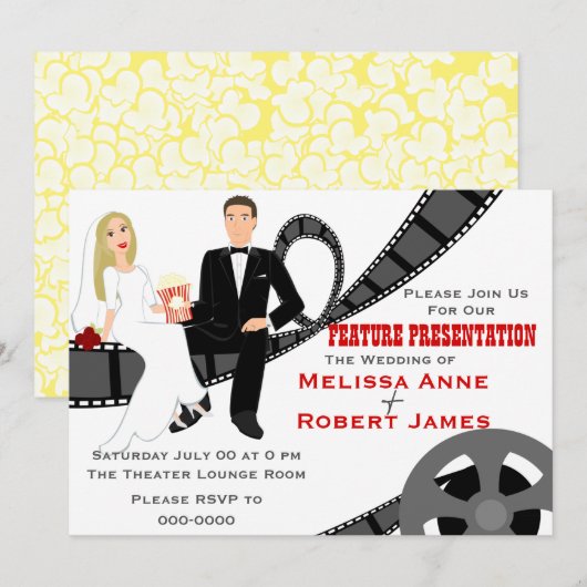 Feature Presentation Weddenschap Kaart (Voorkant / Achterkant)