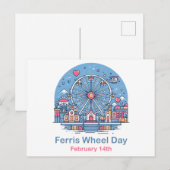 Feb 14e reuzenrad Dag Briefkaart (Voorkant / Achterkant)