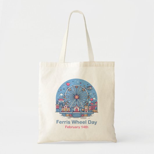 Feb 14e reuzenrad Dag Tote Bag (Voorkant)