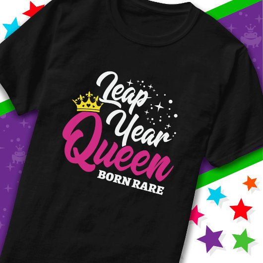 feb 29 schrikkeljaar koningin schrikkeldag verjaar t-shirt