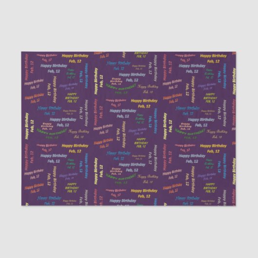 Februari, 12 het Weefselpapier van de Dag Tissuepapier (Voorkant)