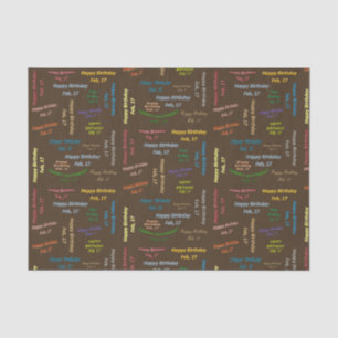 Februari, 17 het Weefselpapier van de Dag Tissuepapier