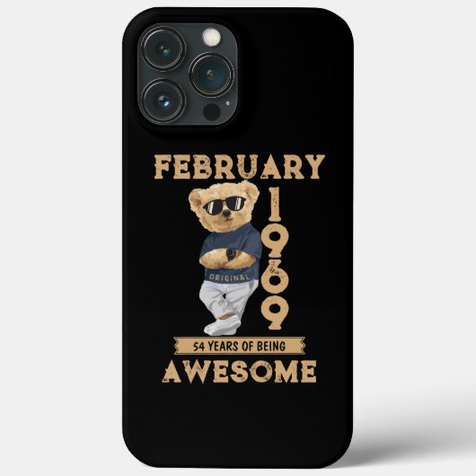 februari 1969 54 jaar Geweldige Case-Mate iPhone Case (Achterkant)