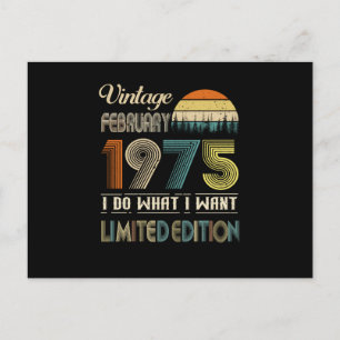 februari 1975 Wat ik wil Limited Edition Aankondigingskaart