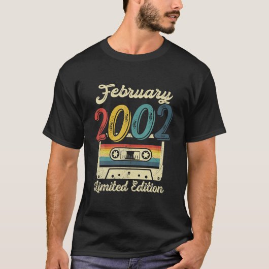  februari 2002 Cassette 20th Birthday Decor T-shirt (Voorkant)