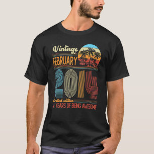  februari 2014 8years Oud 8th B Day Decorat T-shirt