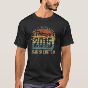 Februari 2015 8 jaar van Geweldige retroferon 8 b T-shirt