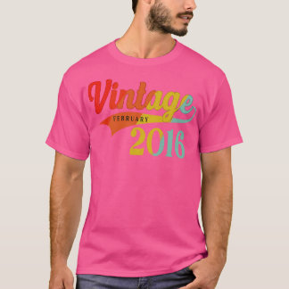 Februari 2016 Verjaardag Vintage Februari 2016 Awe T-shirt