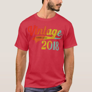 Februari 2018 Verjaardag Vintage Februari 2018 Awe T-shirt