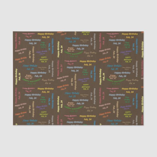 Februari, 24 het Weefseldocument van de Dag Tissuepapier (Voorkant)