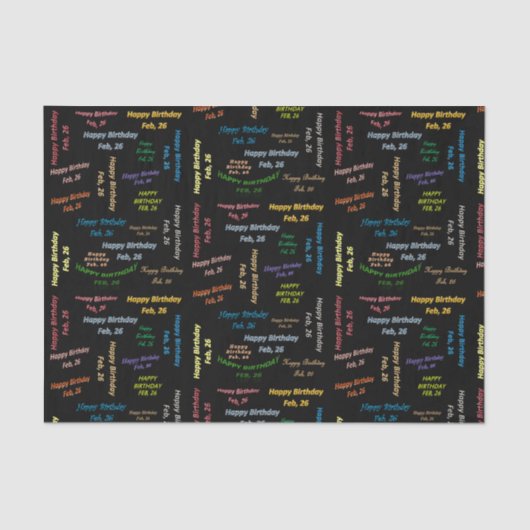 Februari, 26 Weefselpapier Tissuepapier (Voorkant)