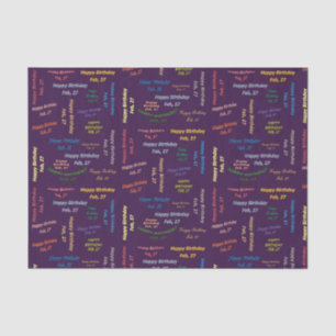 Februari, 27 het Weefseldocument van de Dag van de Tissuepapier