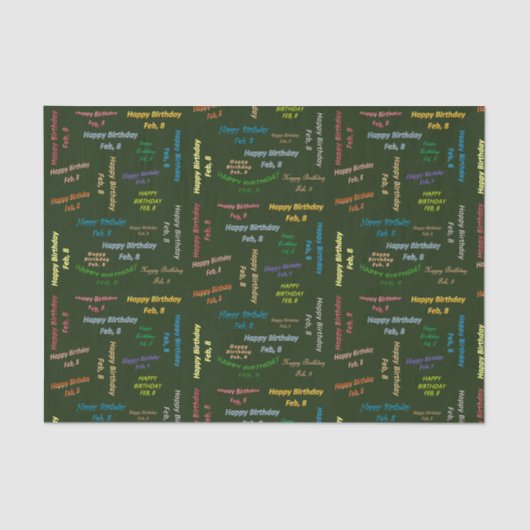 Februari, 8 het Weefselpapier van de Dag Tissuepapier (Voorkant)