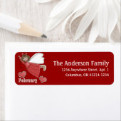 Februari Angel van de Etiketten van het Adres van  (Insitu)