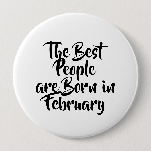 "Februari" Birthday Button (Voorkant)