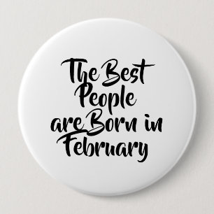 "Februari" Birthday Button