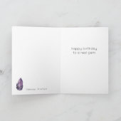 Februari Birthstone Amethist Verjaardag Kaart (Binnen)