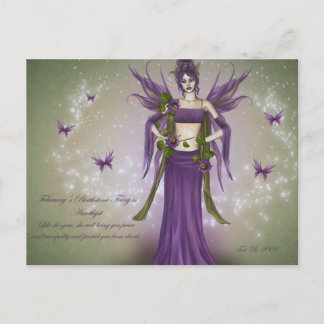 Februari Birthstone Fairy Briefkaart