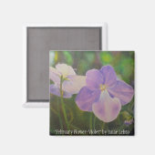 "Februari Bloem: Violet" door Janae Lehto Magneet (Voorkant / Achterkant)