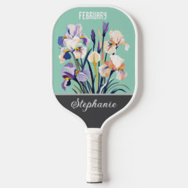 Februari Geboorte Bloem Aangepaste naam Pickleball Paddle