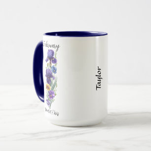 Februari Geboortebloem Violet en Iris Mok