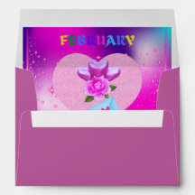 Februari Hart Maand Matching Enveloppen