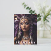 *~* FEBRUARI Hoofdadres Boho AMETHYST AP53 Briefkaart (Staand voorkant)