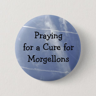 Februari is de Maand van het Bewustzijn Morgellons Ronde Button 5,7 Cm