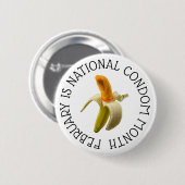 Februari is de Nationale Button van de Maand van h (Voorkant /achterkant)