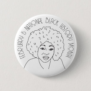 Februari is Nationale Zwarte Maand van de Geschied Ronde Button 5,7 Cm