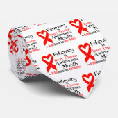 Februari maand van de Bewustmaking van de Hartziek Stropdas (Opgerold)