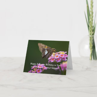 Februari Silver Spoted Skipper Birthday Card Kaart