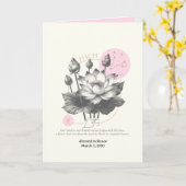 Februari tot maart Geboorte Bloem Aangepaste Verja Kaart (Gele Bloem)