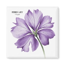 Februari Verjaardag Bloem: Violet gepersonaliseerd