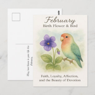 Februari Verjaardag Christelijke Bloemige Liefdesv Briefkaart