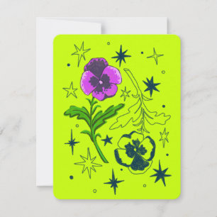 Februari Verjaardag Maand Kaart (Violet)