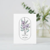 Februari Violet Geboorte Bloem  Briefkaart (Staand voorkant)