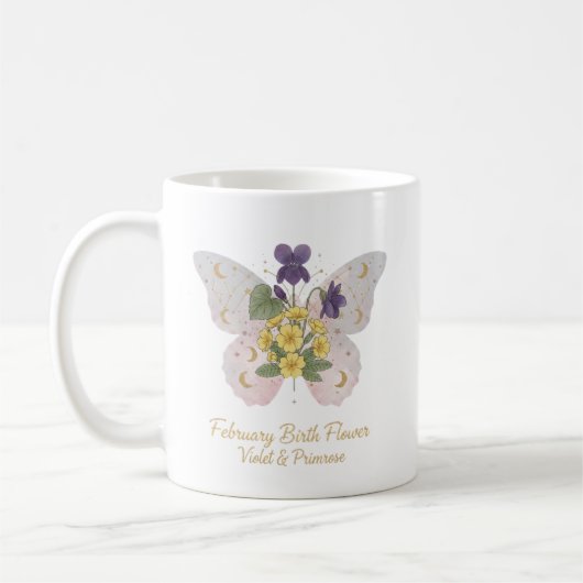 February Birth Flower Coffee Mug (Gauche)