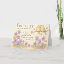 February Birthday Floral Inspirational Birth Month